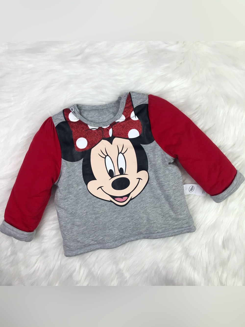 Disney Toddler Girls Warm&Comfy Mickey Mouse Pullover Sweater 12M